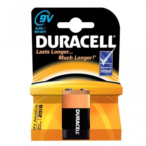 duracell 9 volt  alkalin pil tekli